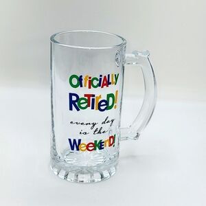 Officially Retired Clear Glass Mug‎ 15oz